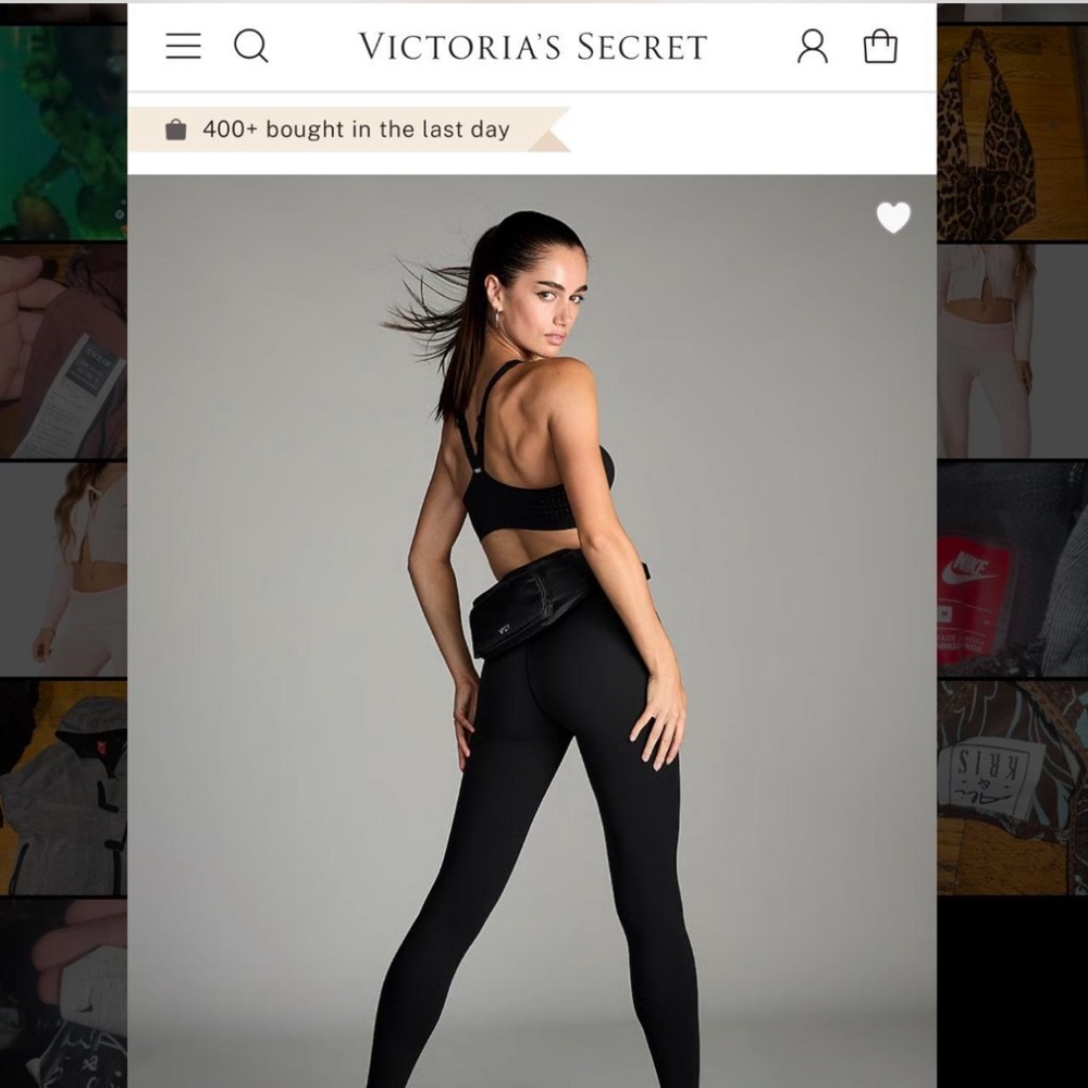 Victoria's Secret Black Sports Bra and Leggings